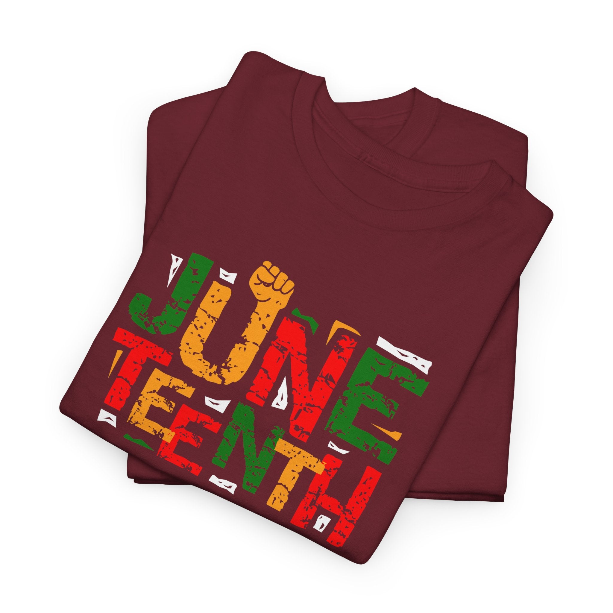 Juneteenth Celebration T-Shirt — "Made Us Stronger" Floral Block Letter Tee
