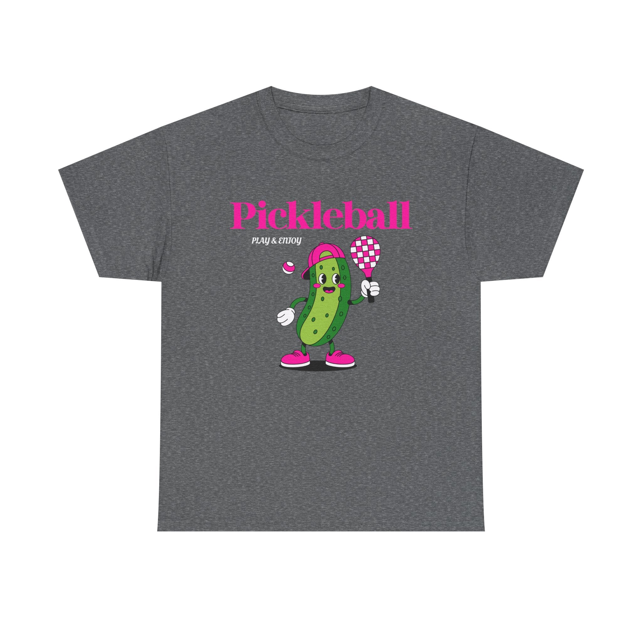 Pickleball Pickle Mascot Tee — Play & Enjoy Graphic T-Shirt