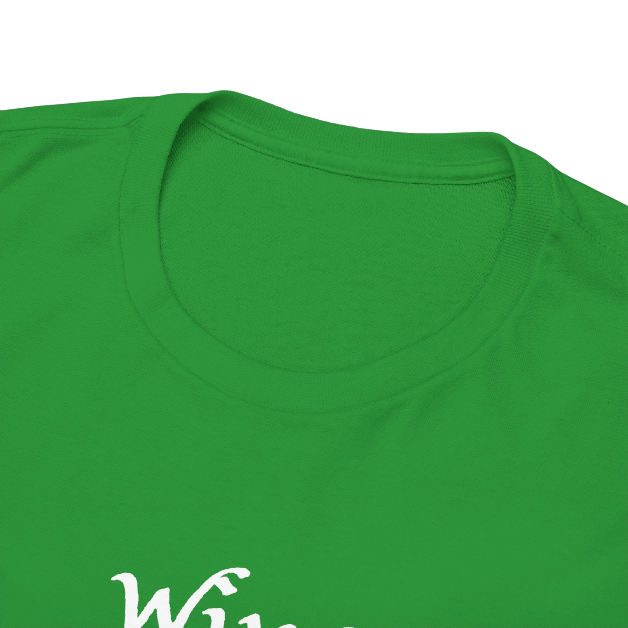 Wine Graphic Tee — Minimalist Small Chest 'wine' Text T‑Shirt