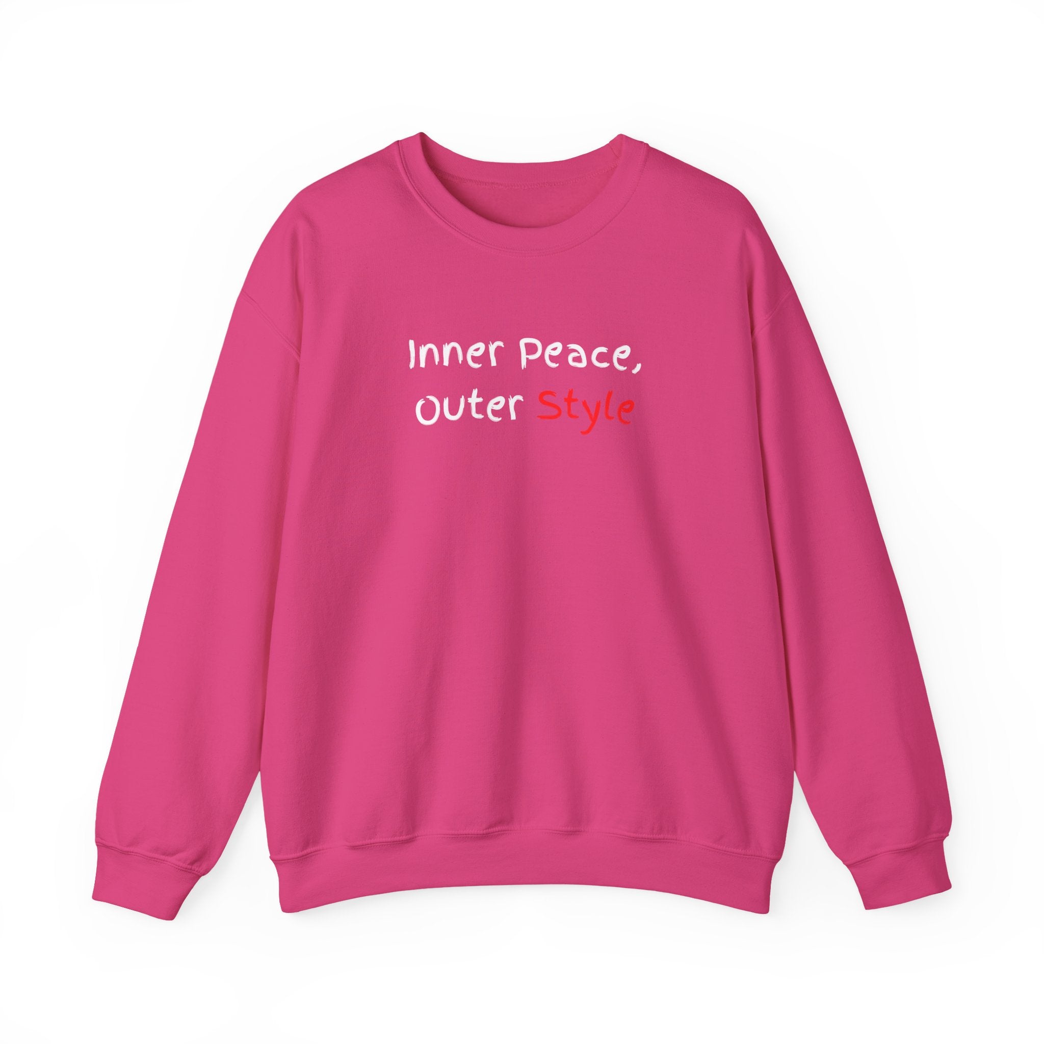 Crewneck Sweatshirt "Style" Minimalist Pink Script – Casual Everyday Fashion