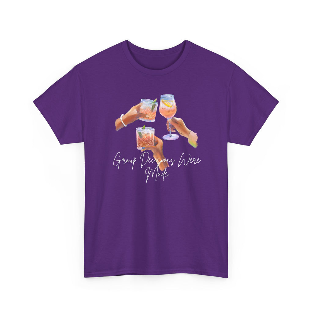 Cheers Wine T-Shirt — "Good Days Are Here" Toast Graphic Tee
