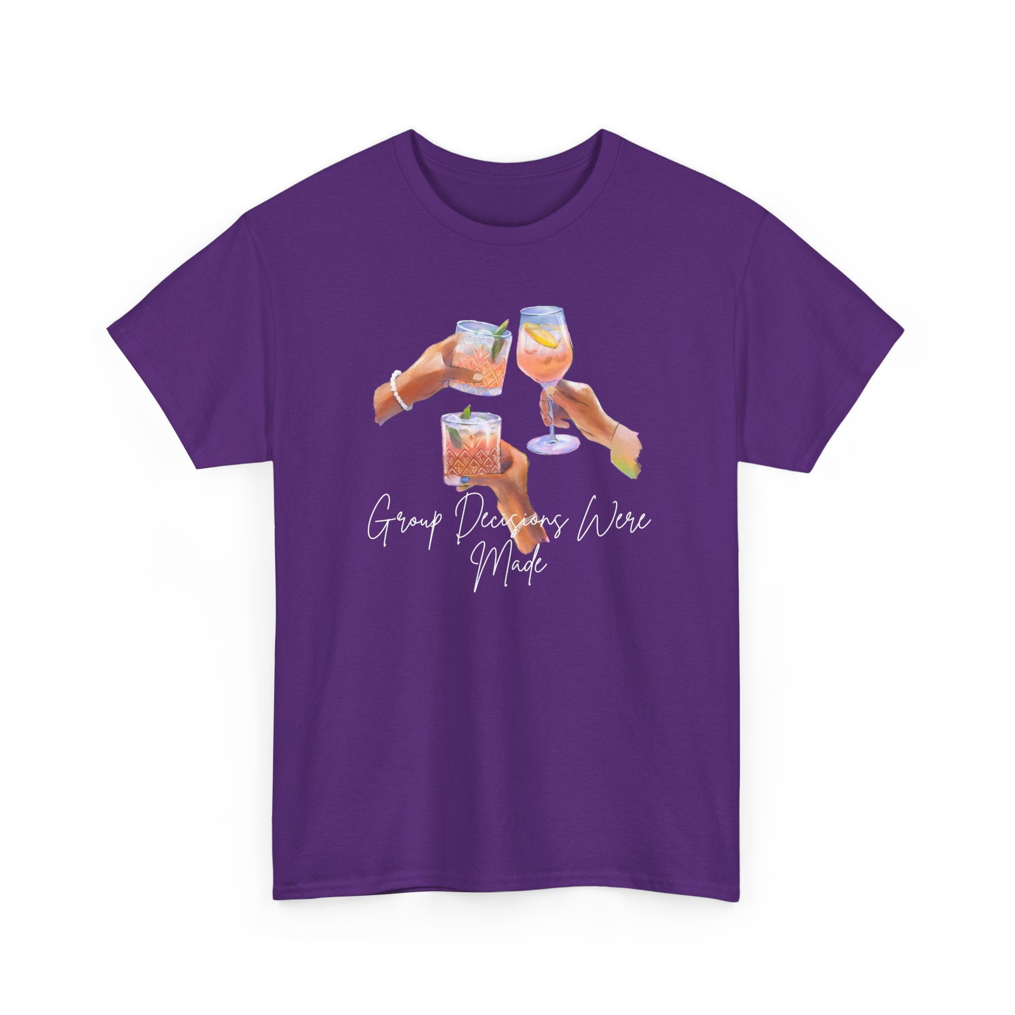 Cheers Wine T-Shirt — "Good Days Are Here" Toast Graphic Tee