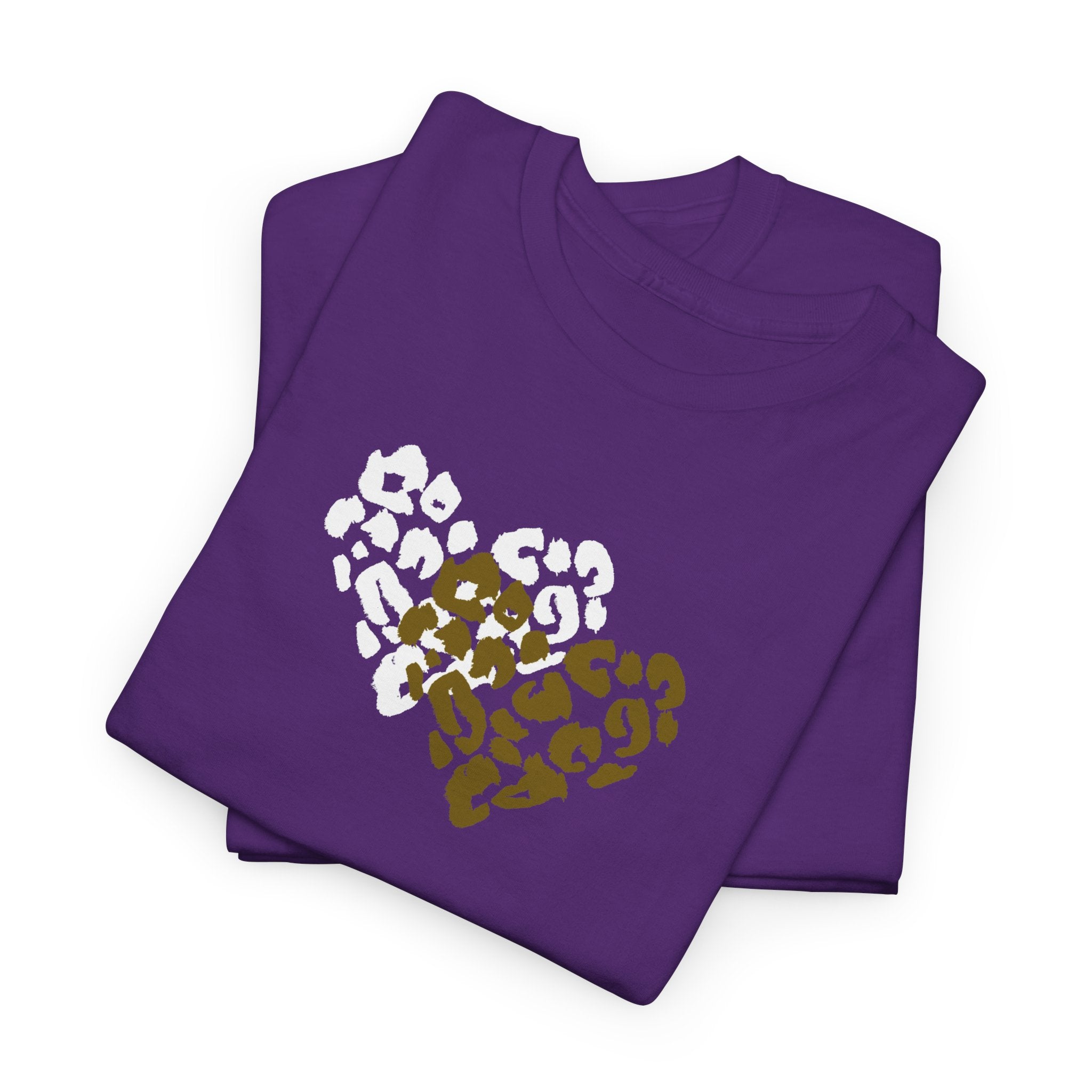 Leopard Heart Graphic Tee — Two-Tone Animal Print Heart T-Shirt