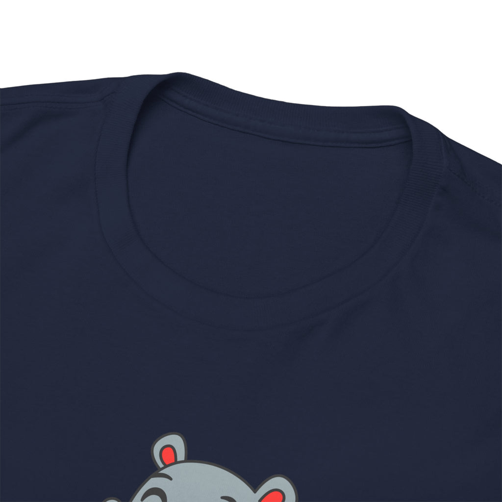 Hippo Eating Watermelon Tee — "Gone in Seconds" Cute Animal Graphic Shirt