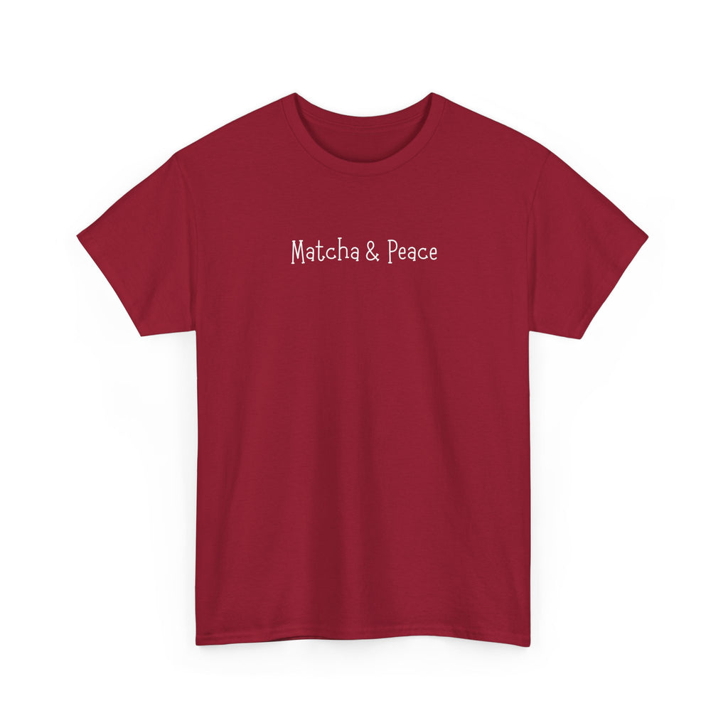 Matcha & Peace Tee — Minimalist Tea Lover Shirt