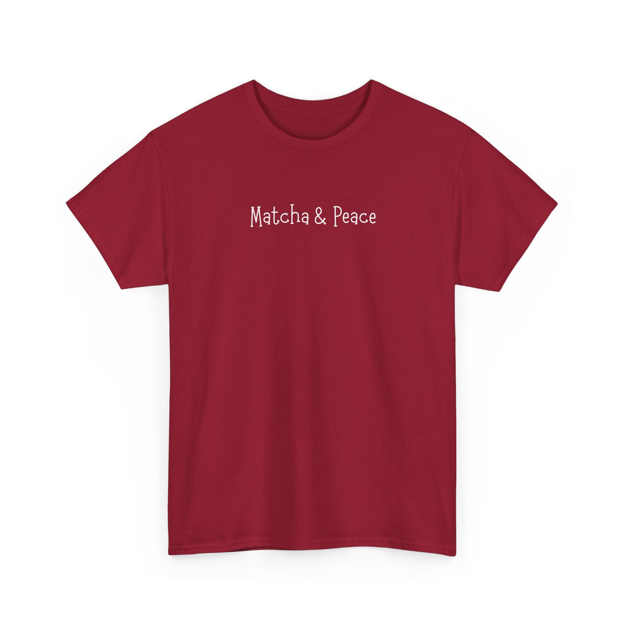 Matcha & Peace Tee — Minimalist Tea Lover Shirt