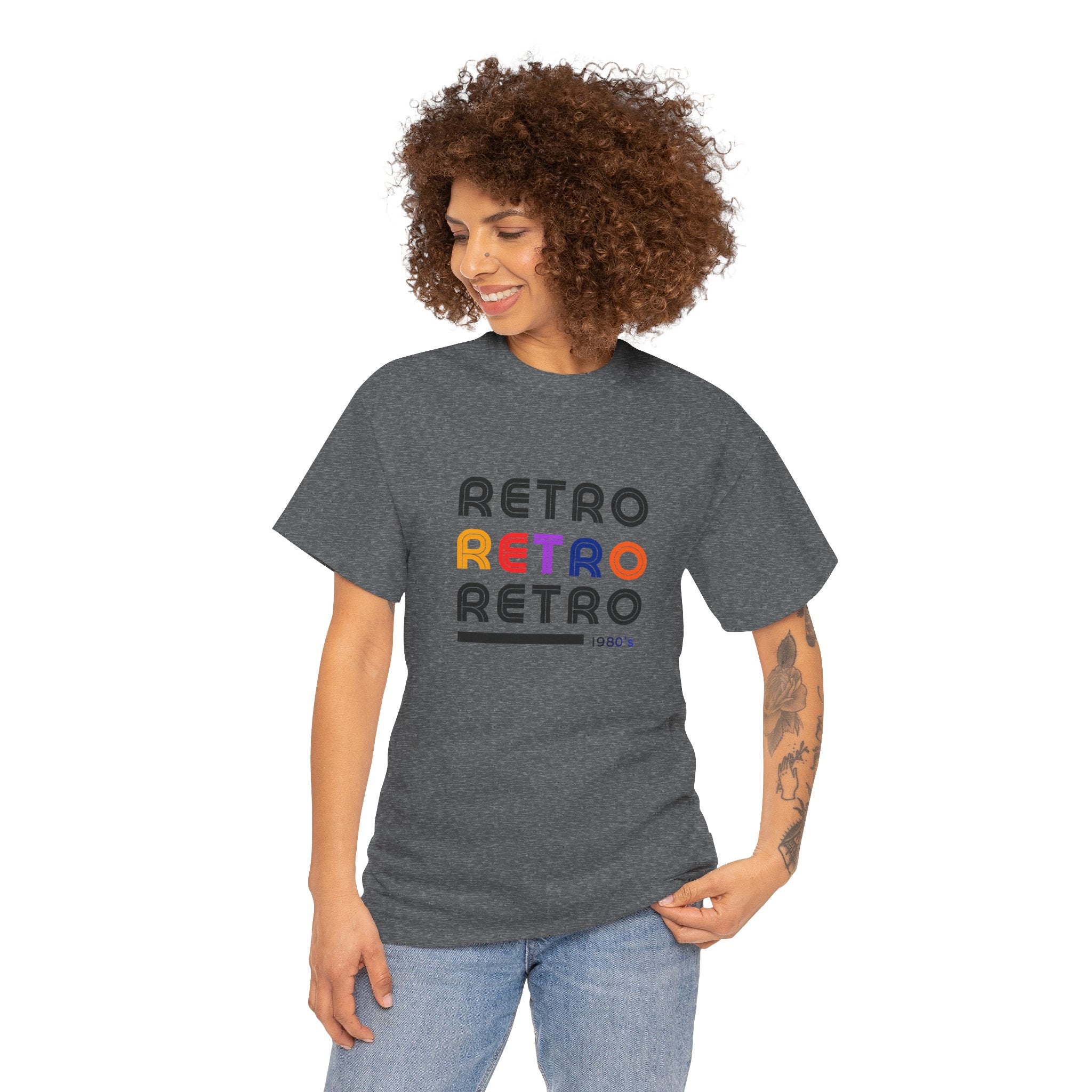 Retro Repeat Tee — Vintage 1980s-Inspired Graphic T-Shirt