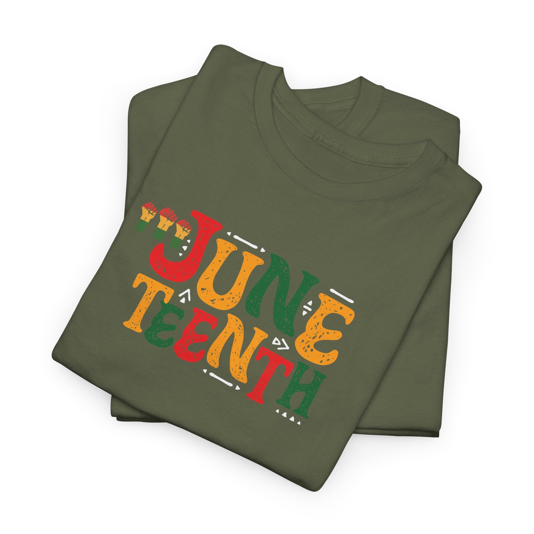 Juneteenth Graphic T-Shirt — Colorful Retro "Juneteenth" Tee (Jun 19 Celebration)