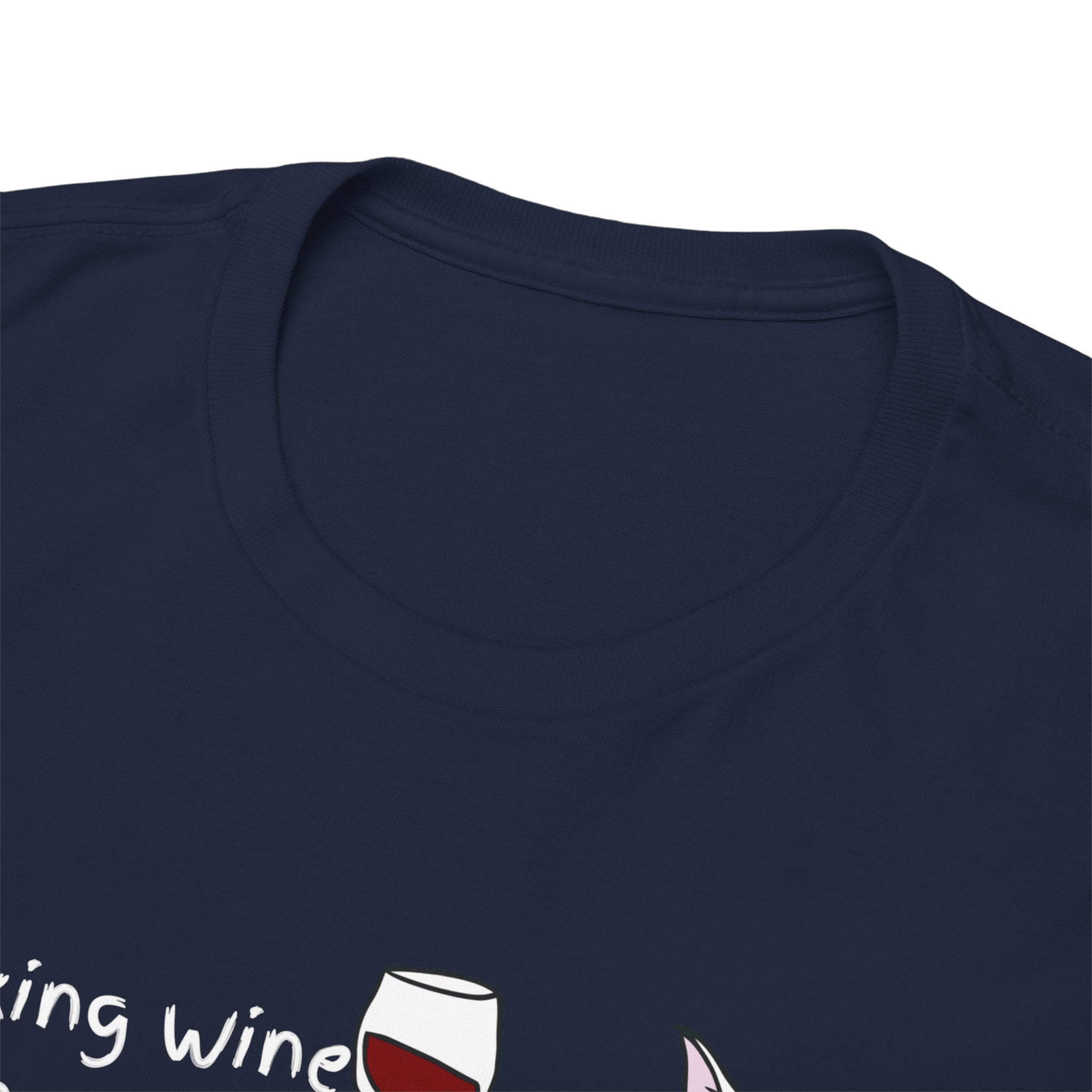 Drinking Wine, Feline Fine Cat Tee