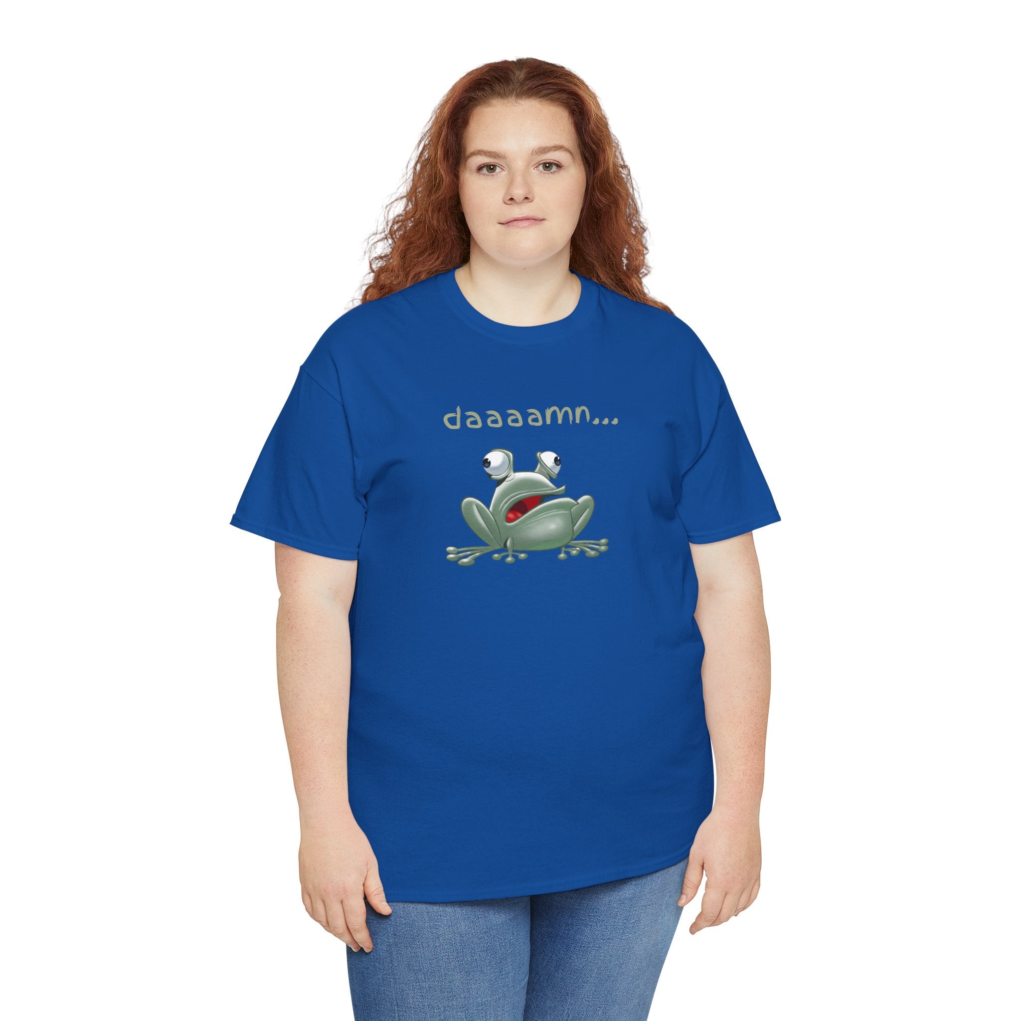 Frog "daaaamn..." T-Shirt — Funny Relaxed Frog Graphic Tee
