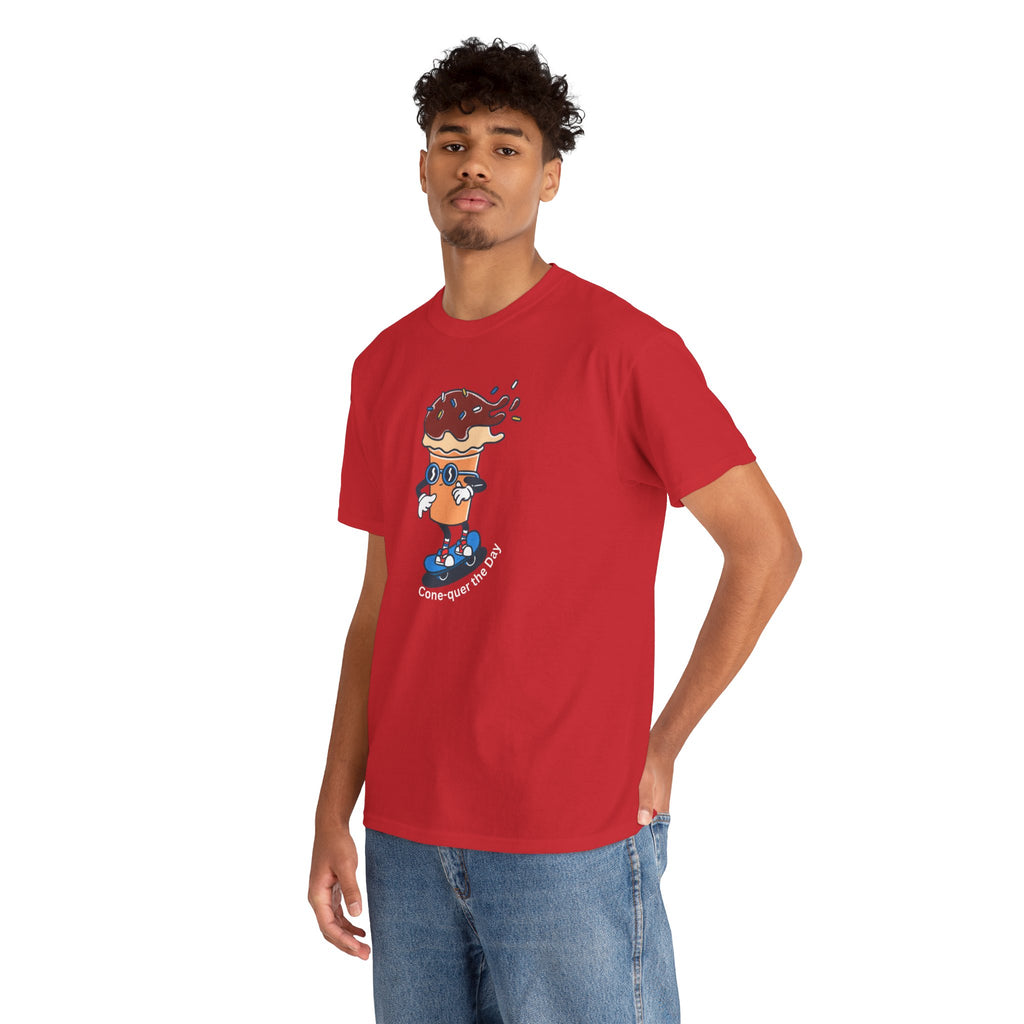 Donut Skateboard Cartoon Tee — "Can’t Stop Me" Graphic T-Shirt