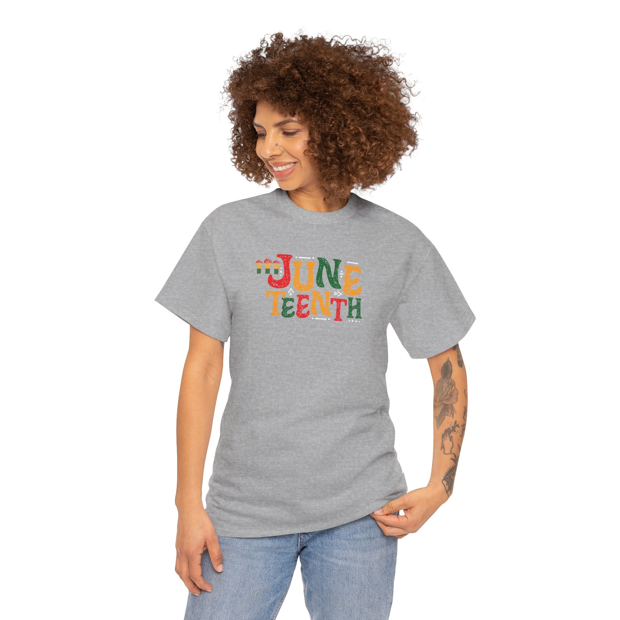 Juneteenth Graphic T-Shirt — Colorful Retro "Juneteenth" Tee (Jun 19 Celebration)