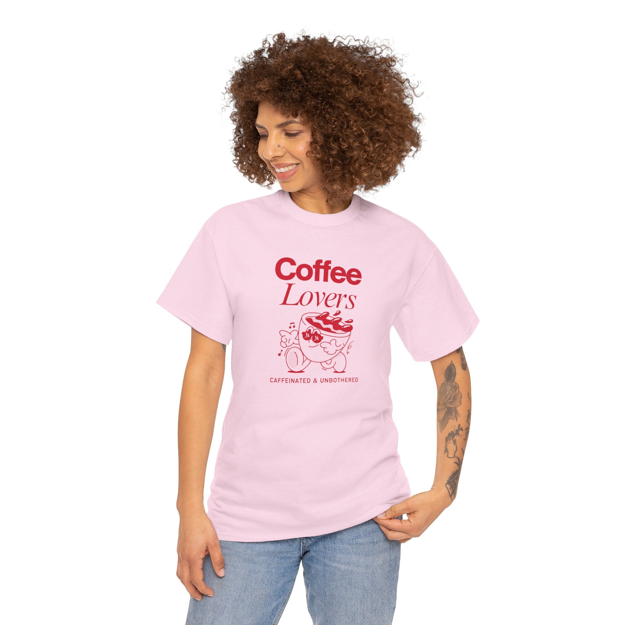 Coffee Lovers T-Shirt — Cute Red Coffee Cup Graphic Tee