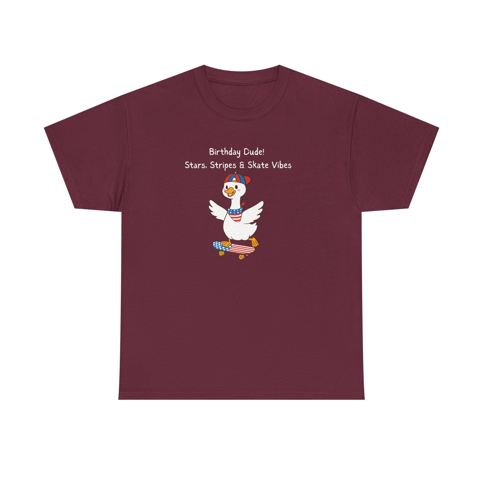 Birthday Dude! Stars, Stripes & Skate Vibes Tee