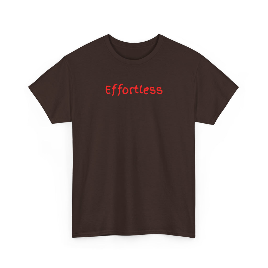 Effortless Tee — Minimal Red Script Graphic T-Shirt