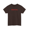 Effortless Tee — Minimal Red Script Graphic T-Shirt