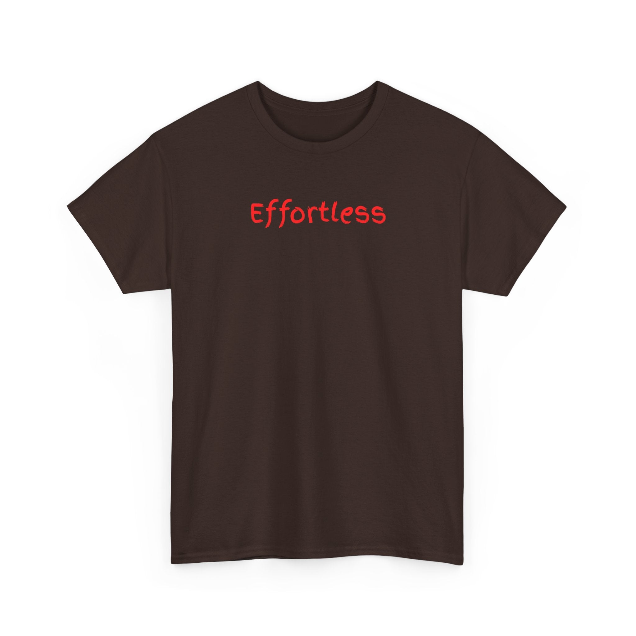 Effortless Tee — Minimal Red Script Graphic T-Shirt
