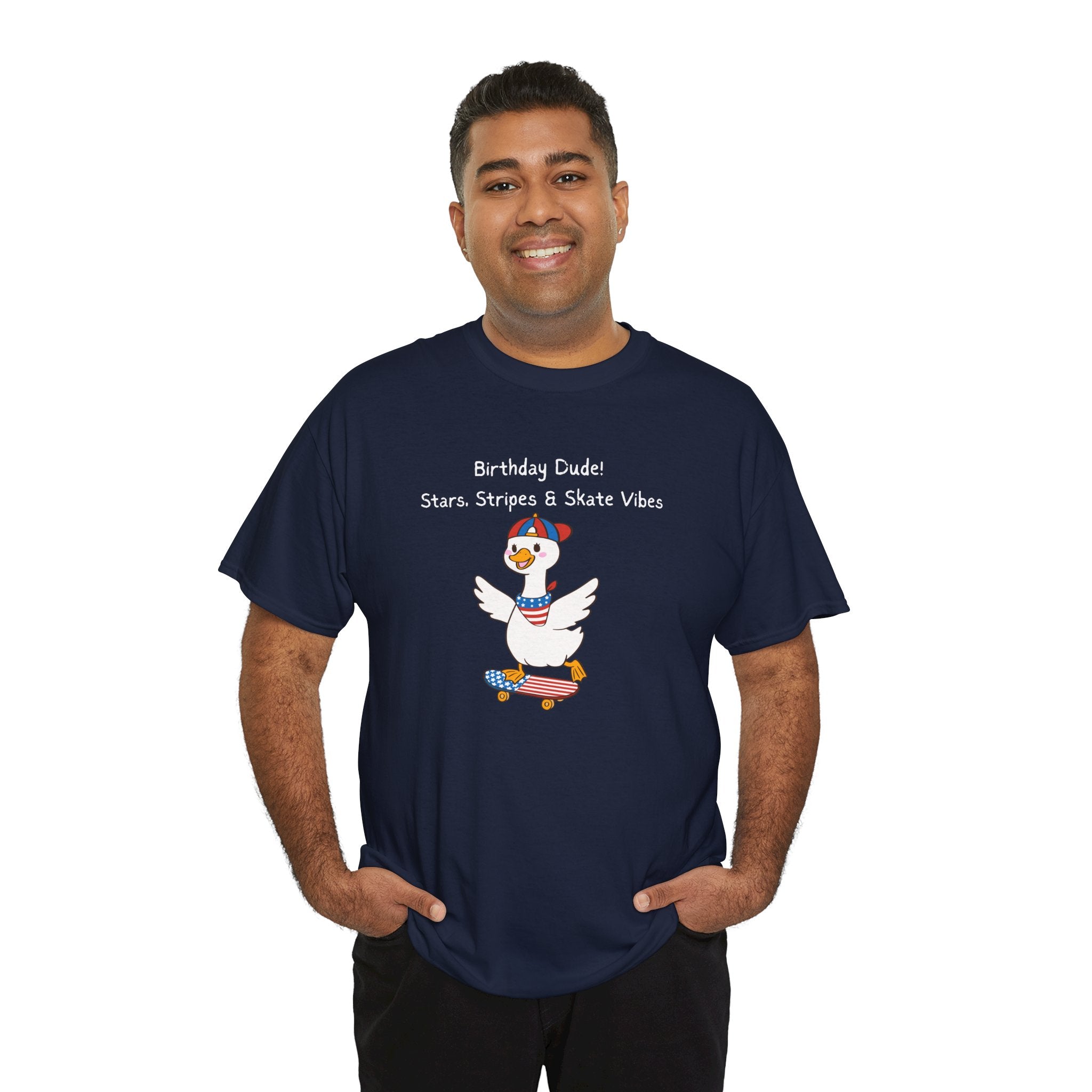 Birthday Dude! Stars, Stripes & Skate Vibes Tee