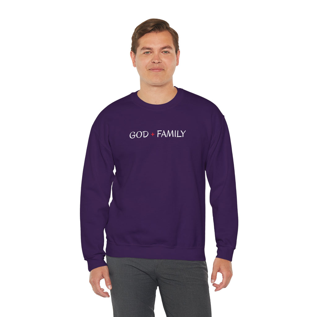 God + Family Crewneck Sweatshirt — Faith-Based Family Pullover