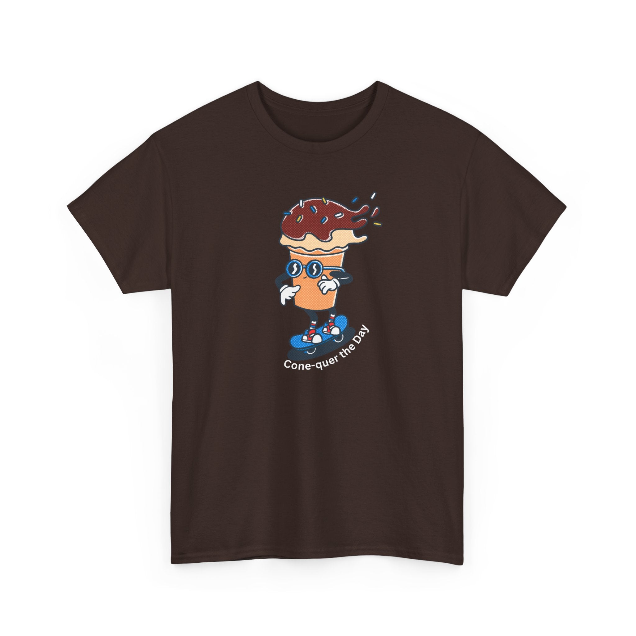 Donut Skateboard Cartoon Tee — "Can’t Stop Me" Graphic T-Shirt