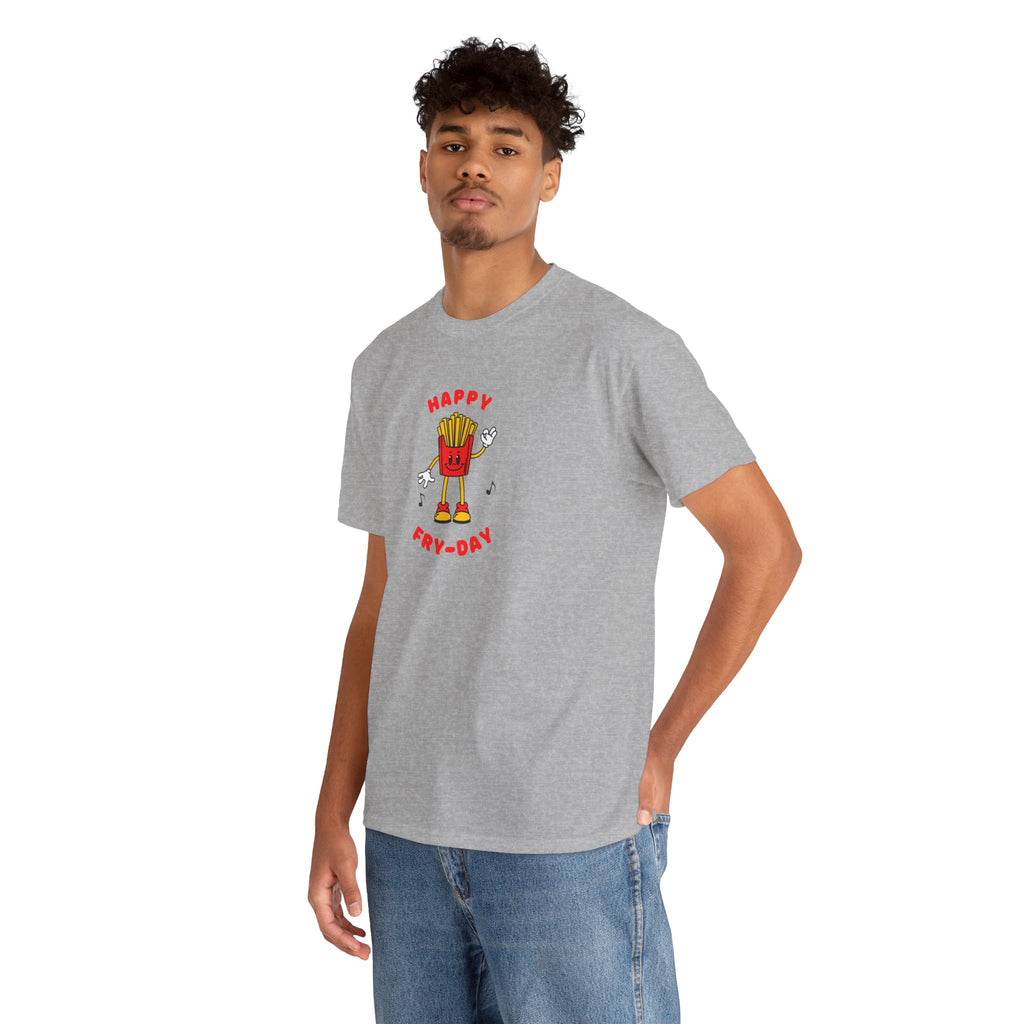 Happy Fry-Day T-Shirt — Cute Dancing Fries Graphic Tee
