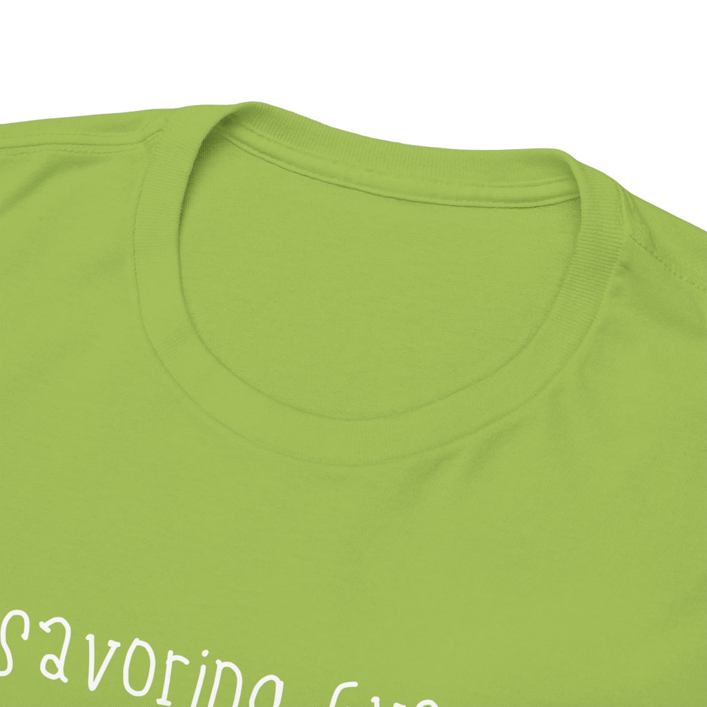 Savoring Every Moment Tee — Minimal Inspirational Black T-Shirt