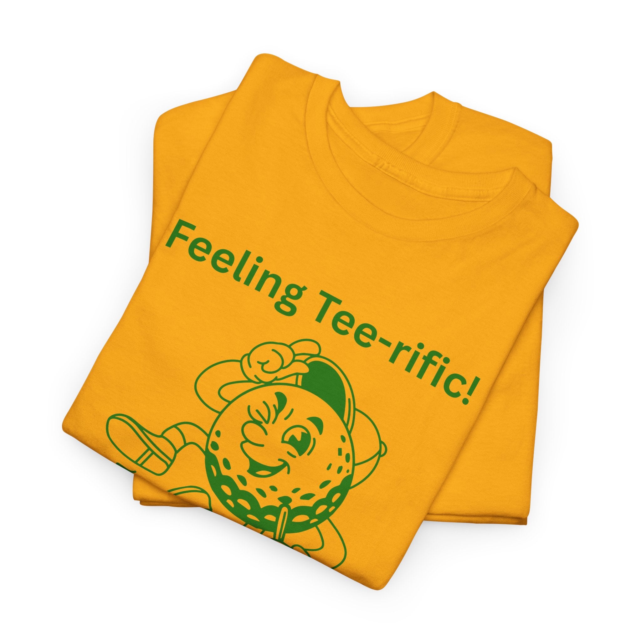 Golf Tee T-Shirt — "Feeling Tee-rific!" Vintage Golf Character Shirt