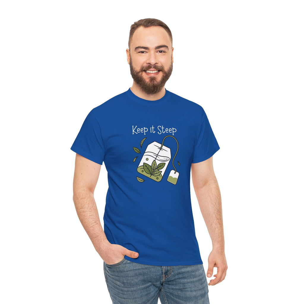 Keep It Steep Tea T-Shirt — Cute Tea Bag Graphic Tee for Tea Lovers