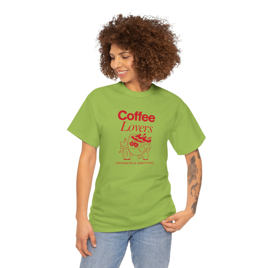 Coffee Lovers T-Shirt — Cute Red Coffee Cup Graphic Tee