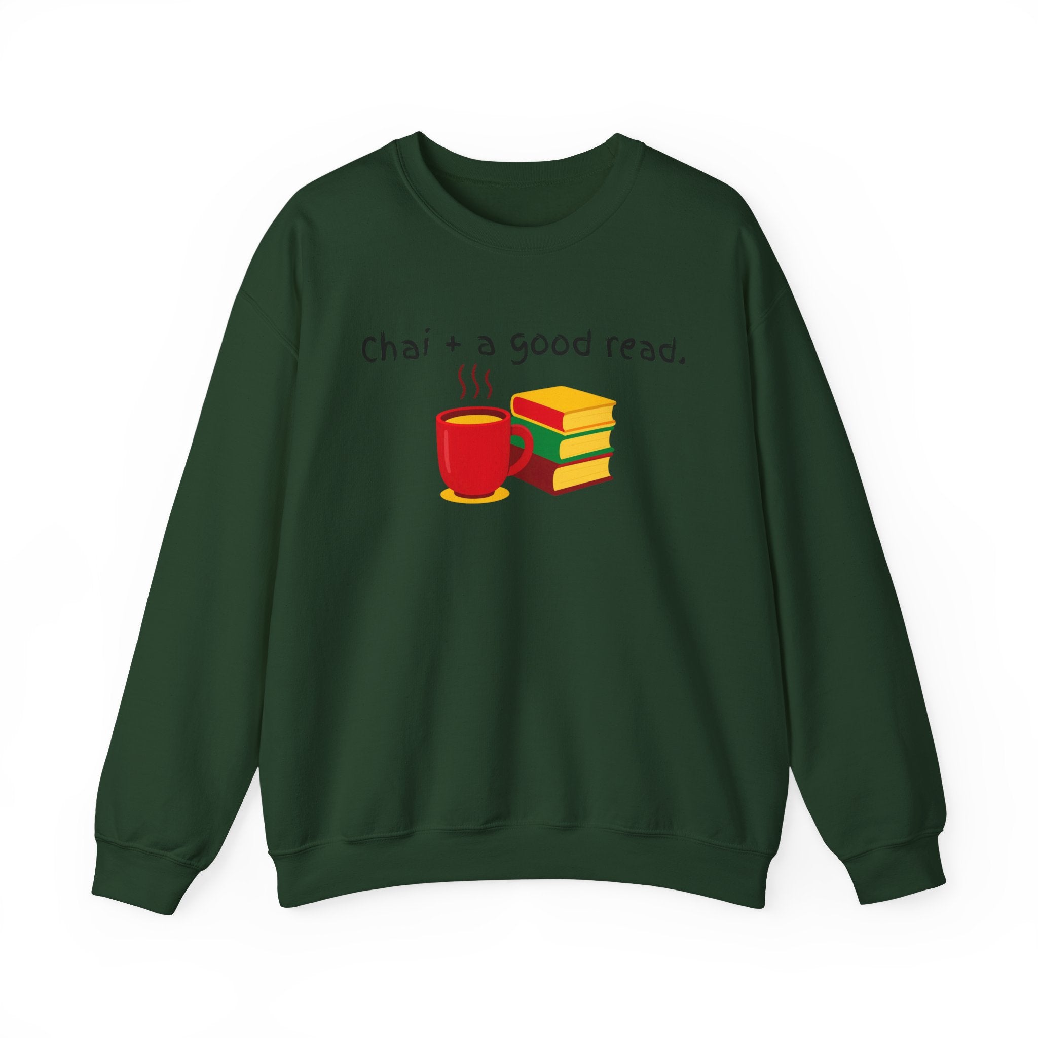 Cozy Reading Sweatshirt — "Chai + a Good Read" Crewneck