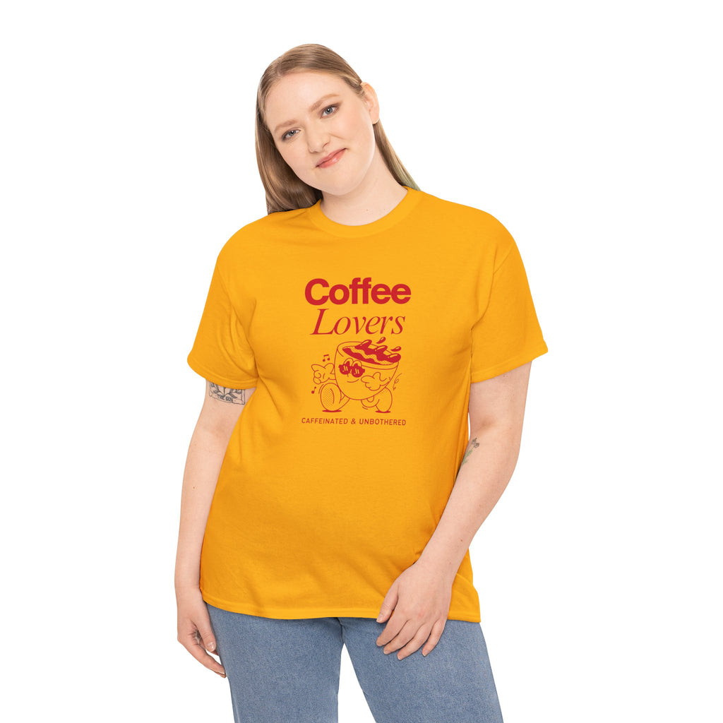 Coffee Lovers T-Shirt — Cute Red Coffee Cup Graphic Tee