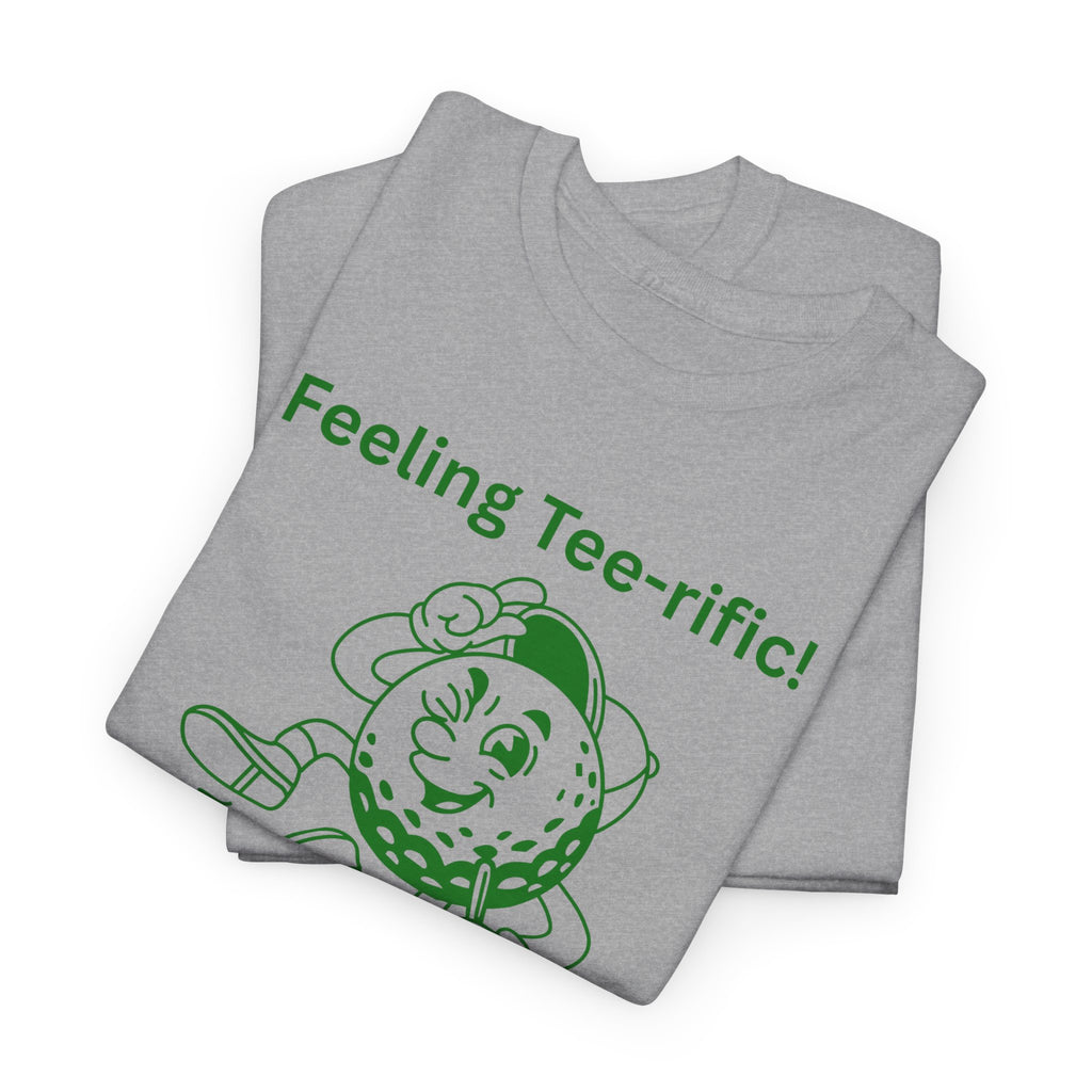 Golf Tee T-Shirt — "Feeling Tee-rific!" Vintage Golf Character Shirt
