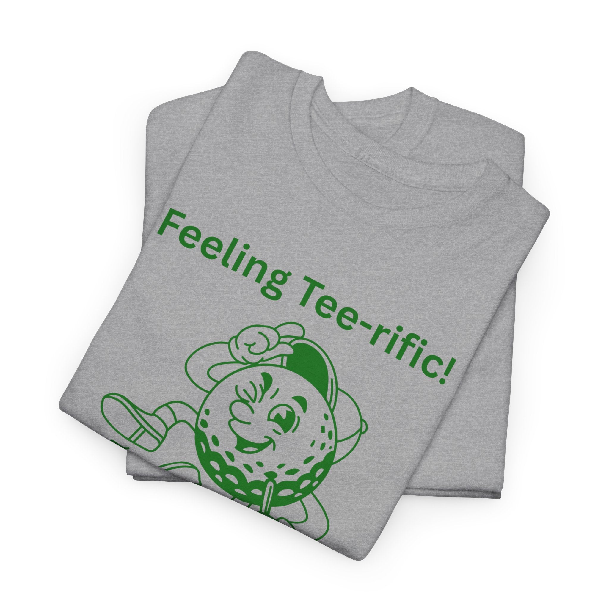 Golf Tee T-Shirt — "Feeling Tee-rific!" Vintage Golf Character Shirt
