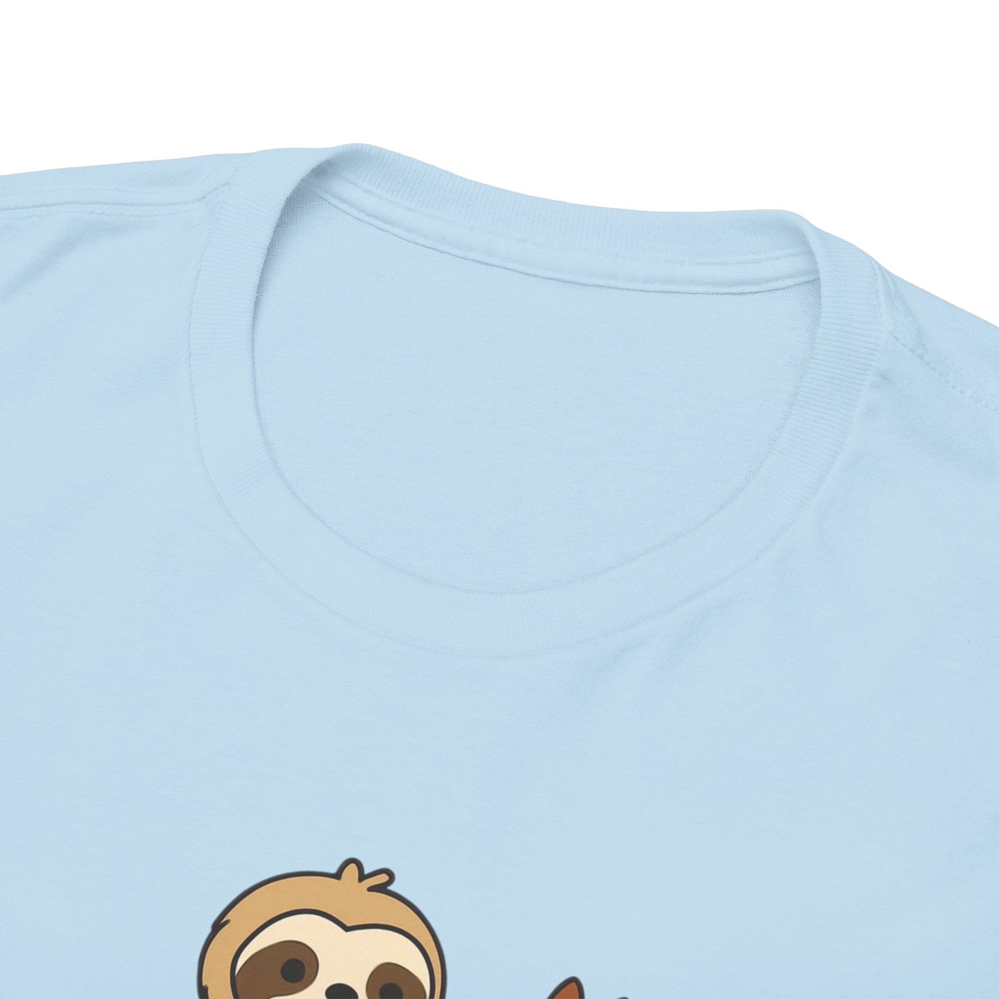 Sloth on Horse Tee — "Work Smarter, Not Faster" Cute Casual Graphic T-Shirt