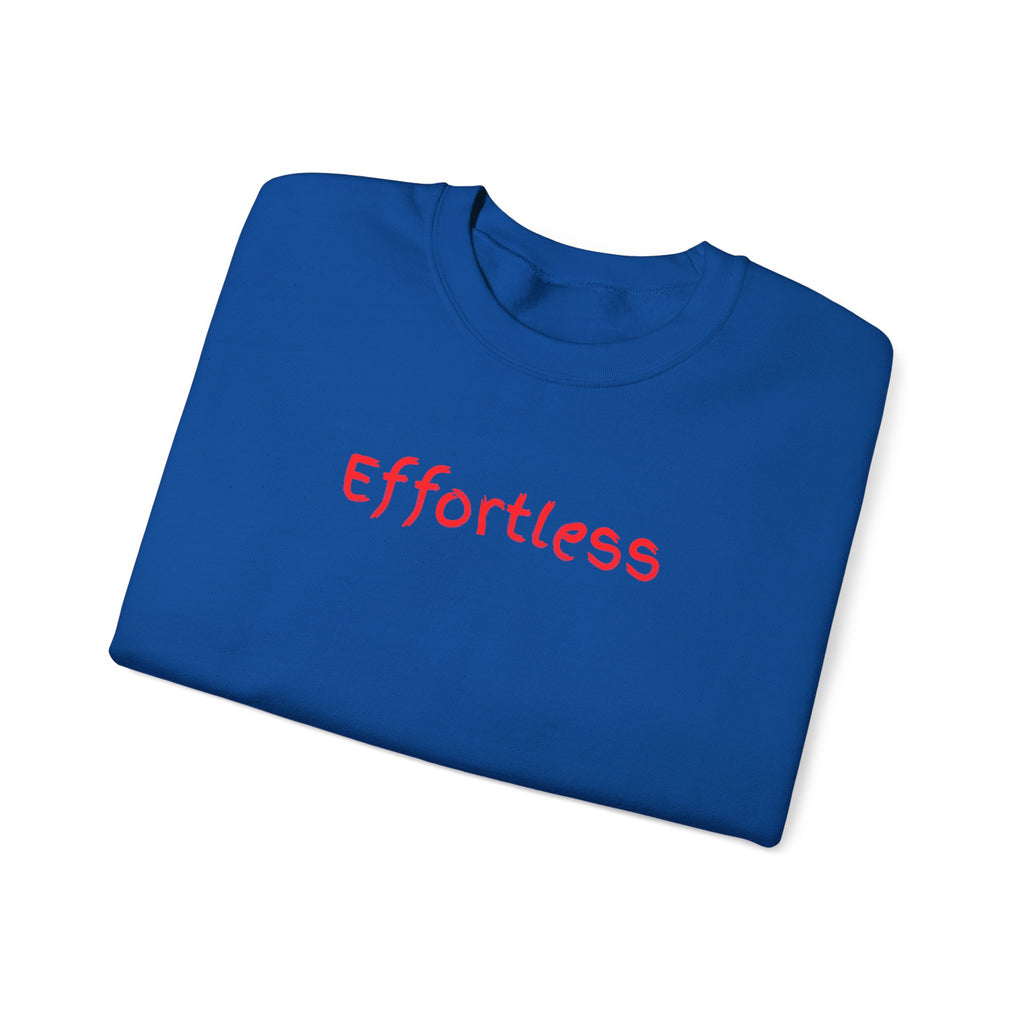 Effortless Crewneck Sweatshirt — Minimal Red Script Comfort Pullover