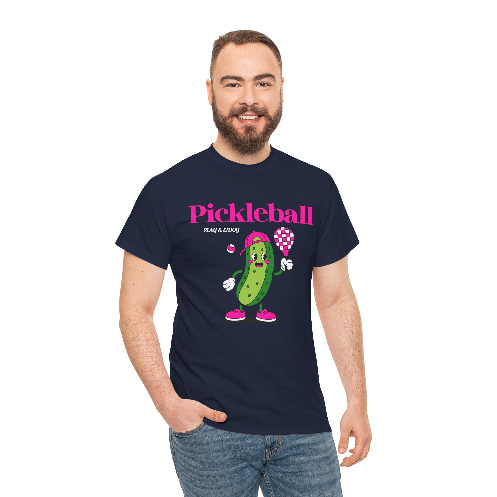Pickleball Pickle Mascot Tee — Play & Enjoy Graphic T-Shirt