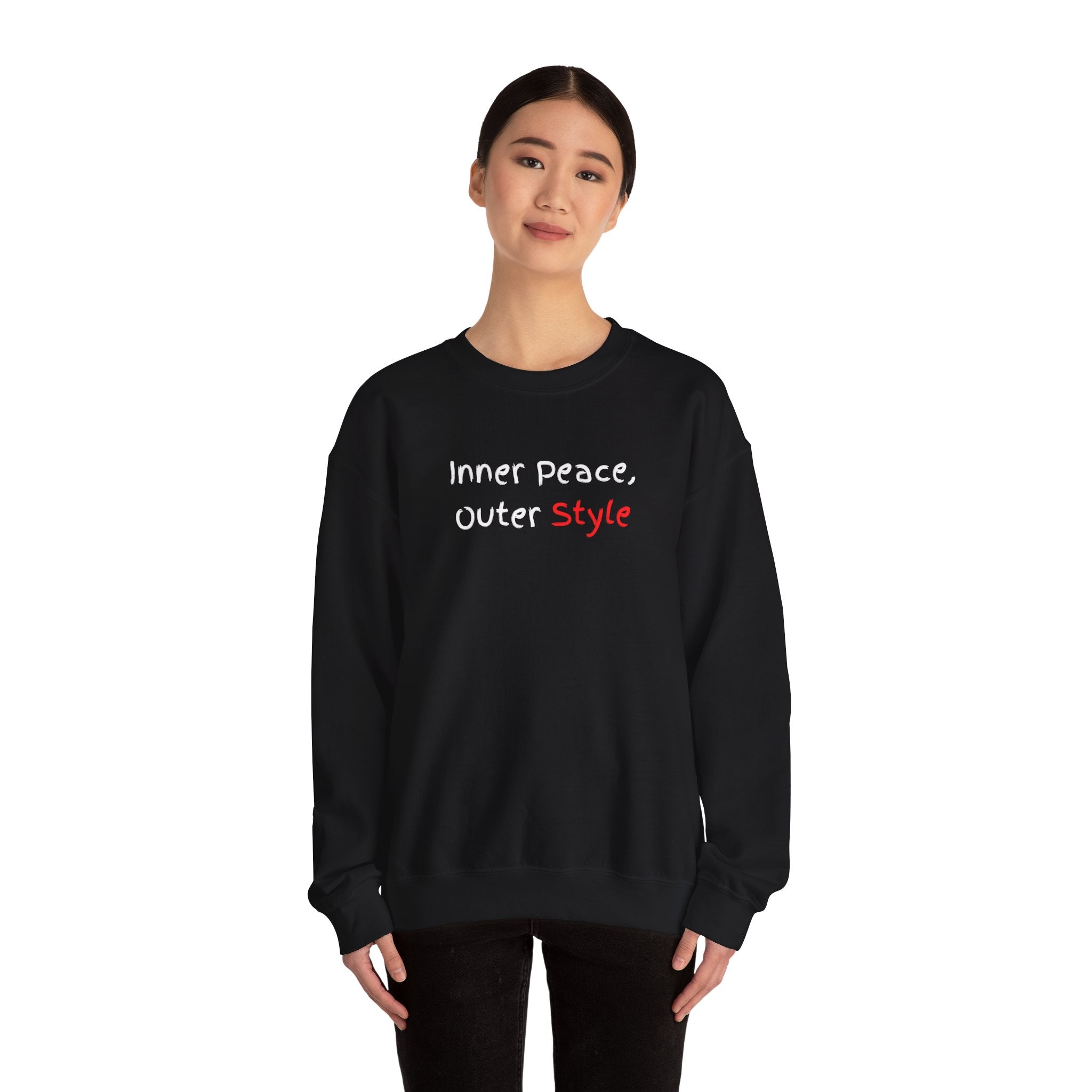 Crewneck Sweatshirt "Style" Minimalist Pink Script – Casual Everyday Fashion