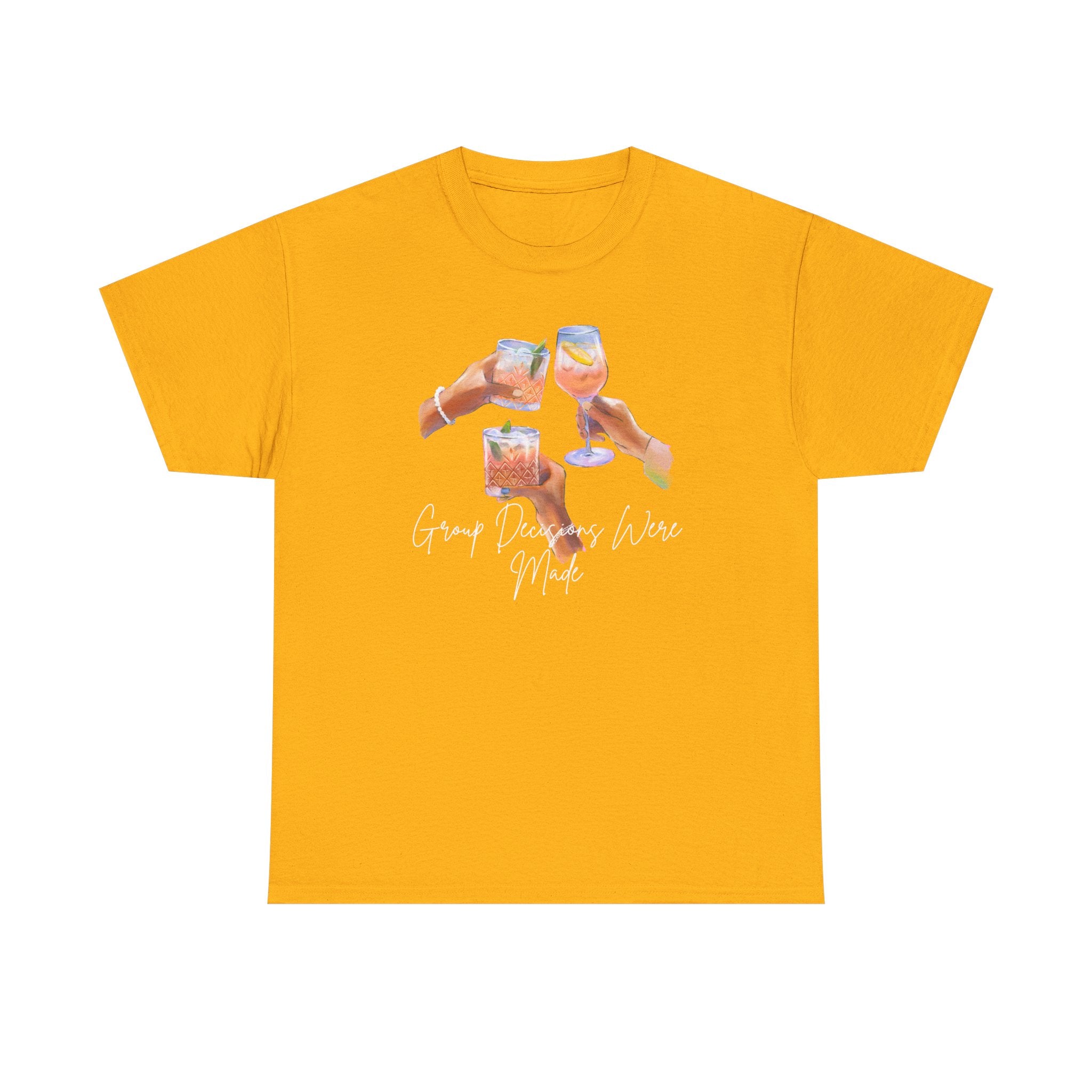 Cheers Wine T-Shirt — "Good Days Are Here" Toast Graphic Tee