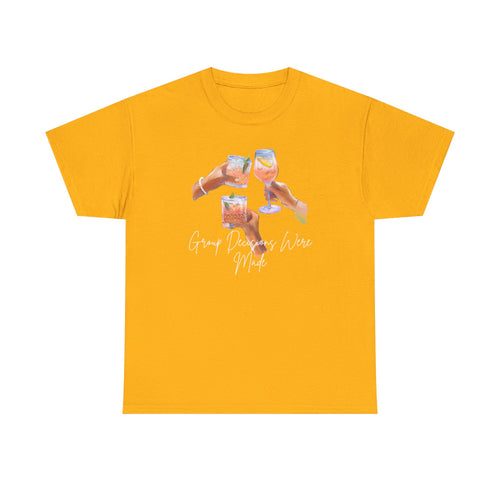 Cheers Wine T-Shirt — "Good Days Are Here" Toast Graphic Tee