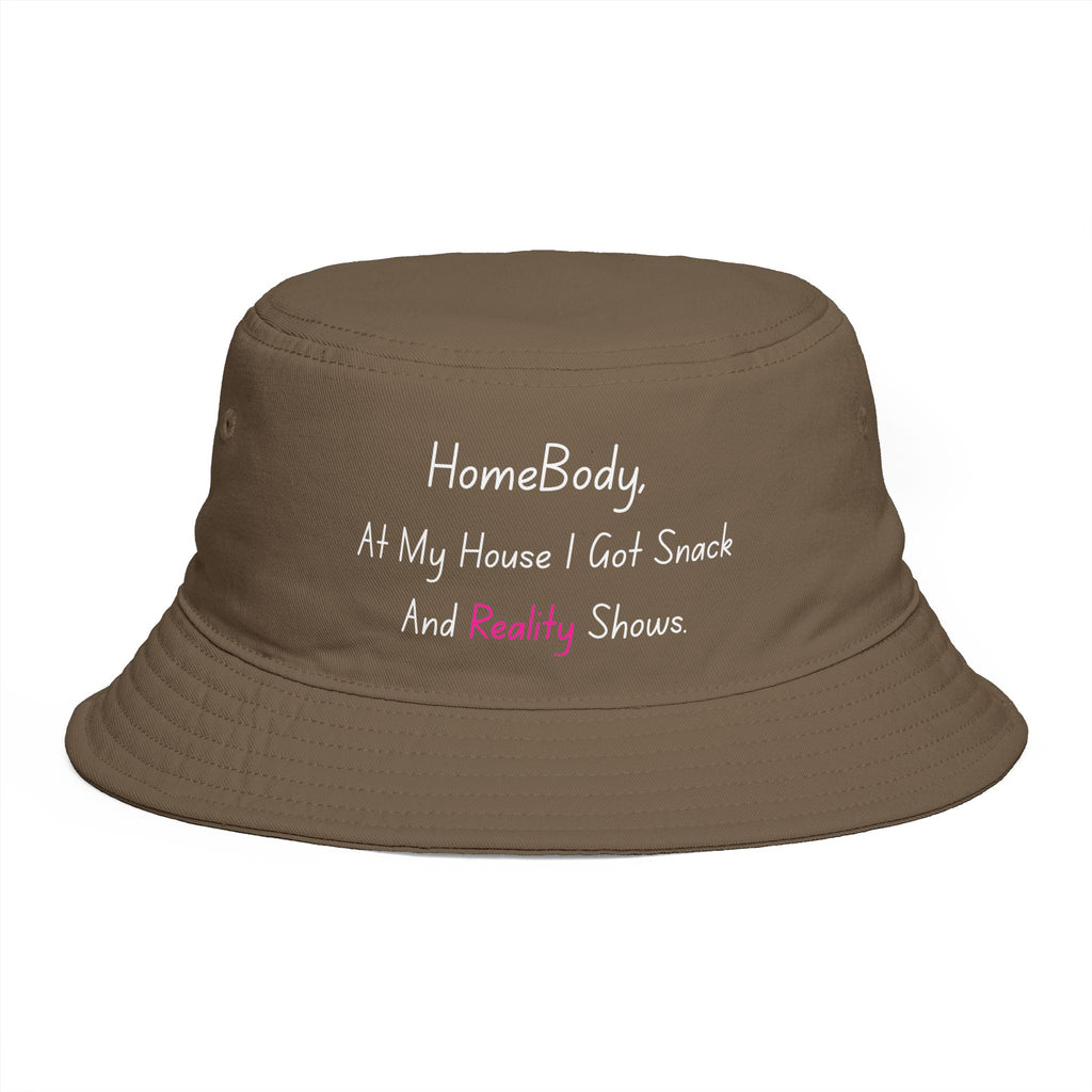 Homebody At my house i have snacks and reality shows — Funny Embroidered Casual Sun Hat