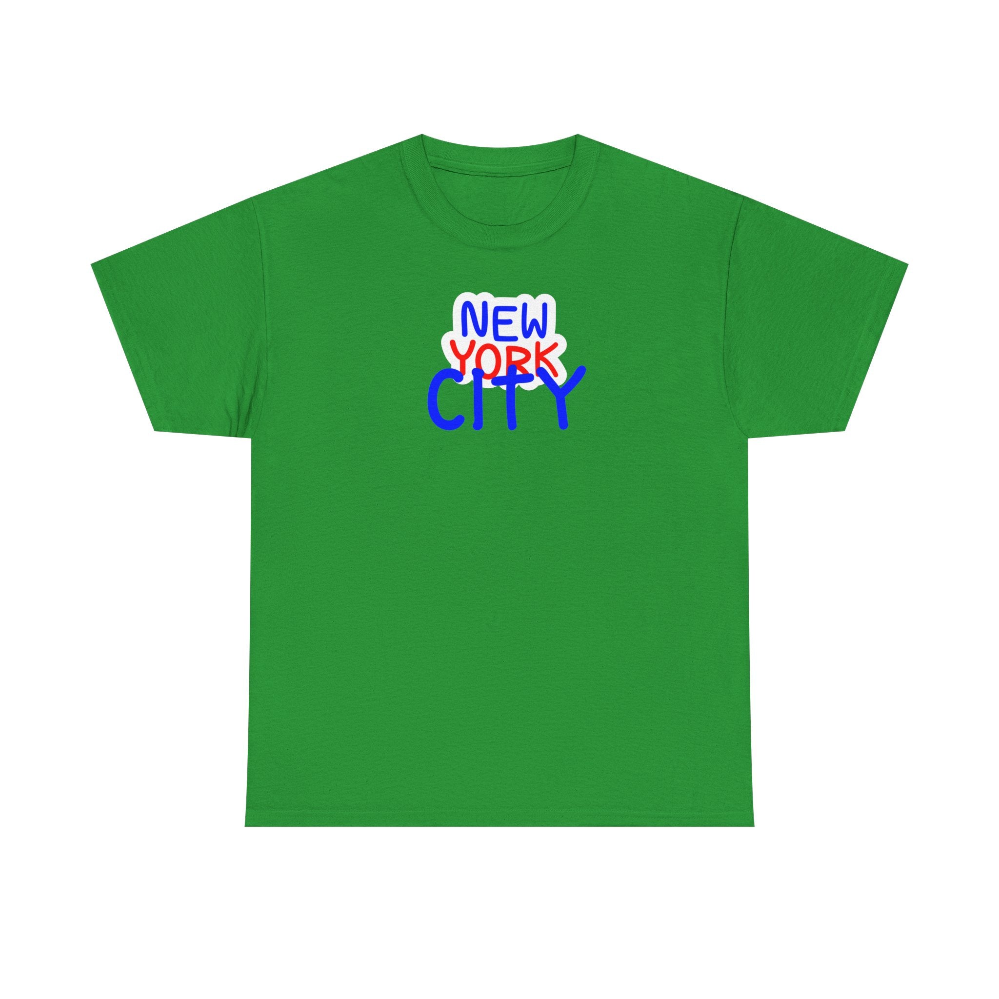 New York City Graphic Tee - Handwritten Red & Blue NYC T-Shirt
