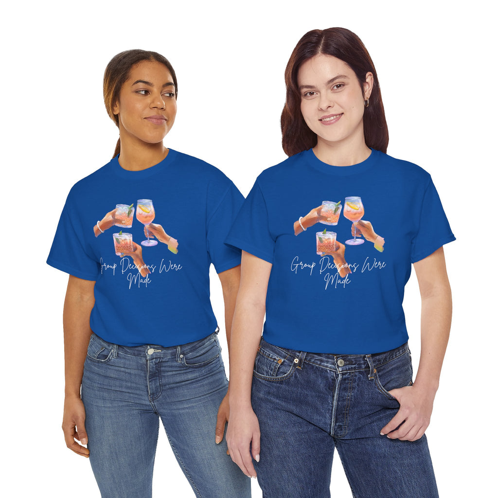 Cheers Wine T-Shirt — "Good Days Are Here" Toast Graphic Tee