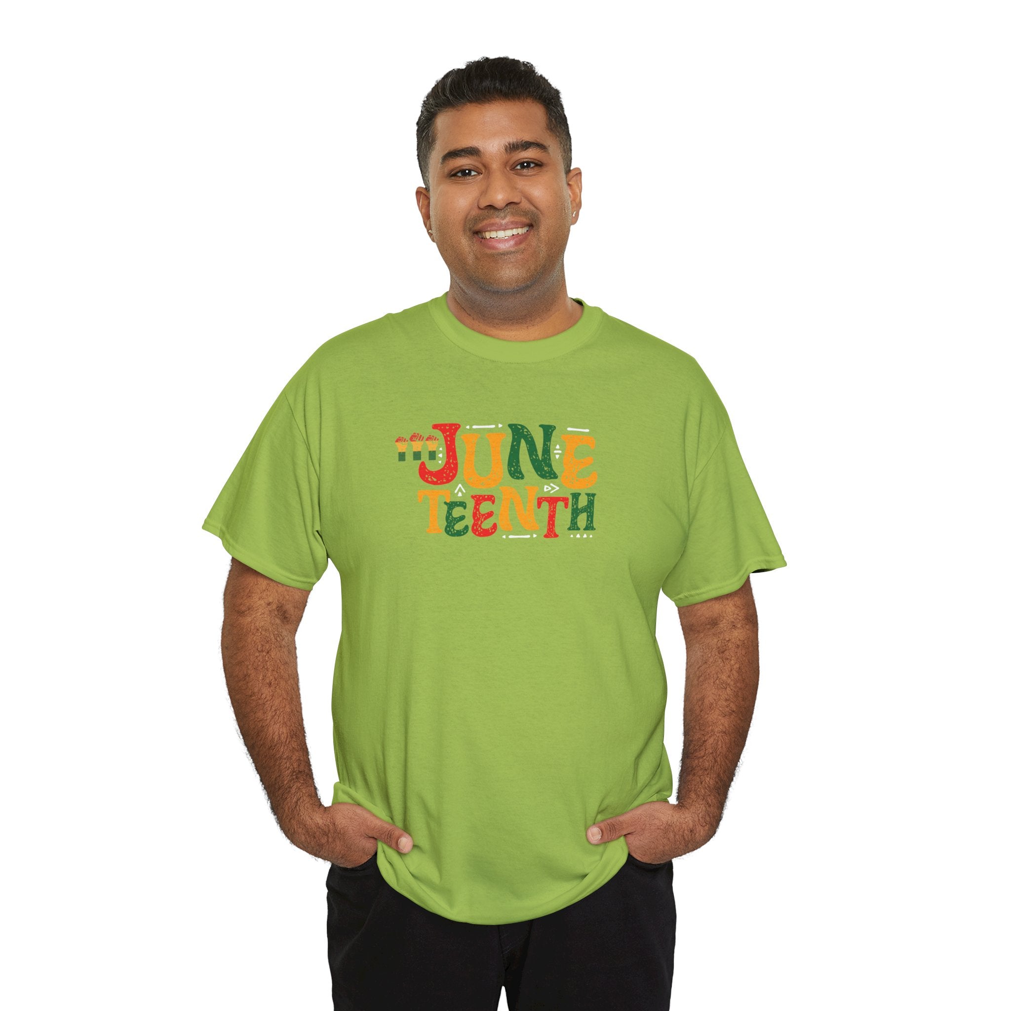 Juneteenth Graphic T-Shirt — Colorful Retro "Juneteenth" Tee (Jun 19 Celebration)