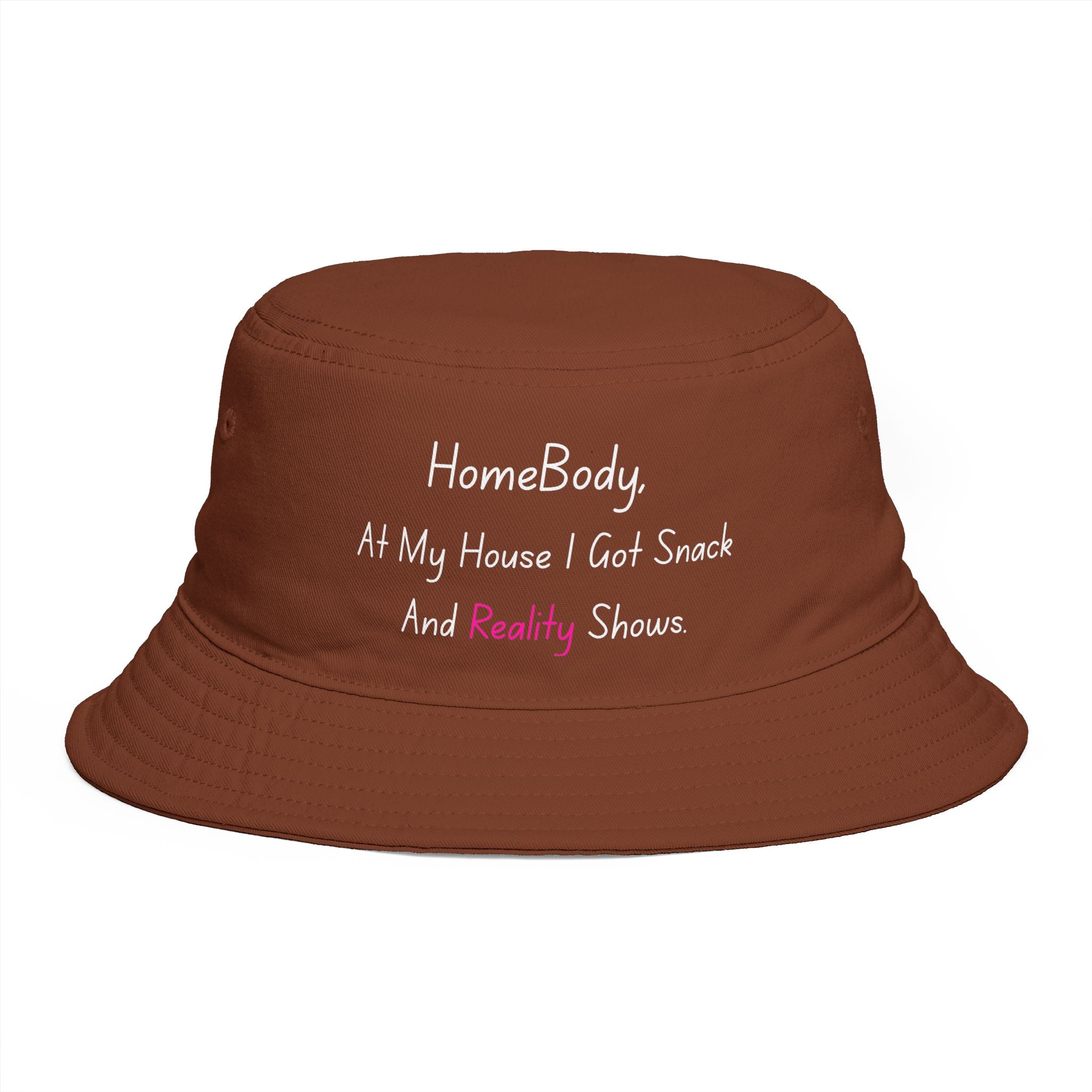 Homebody At my house i have snacks and reality shows — Funny Embroidered Casual Sun Hat