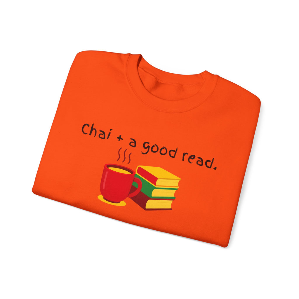 Cozy Reading Sweatshirt — "Chai + a Good Read" Crewneck