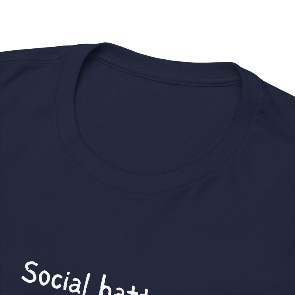 Social Battery Permanently Low Tee — Introvert Humor Cotton T-Shirt