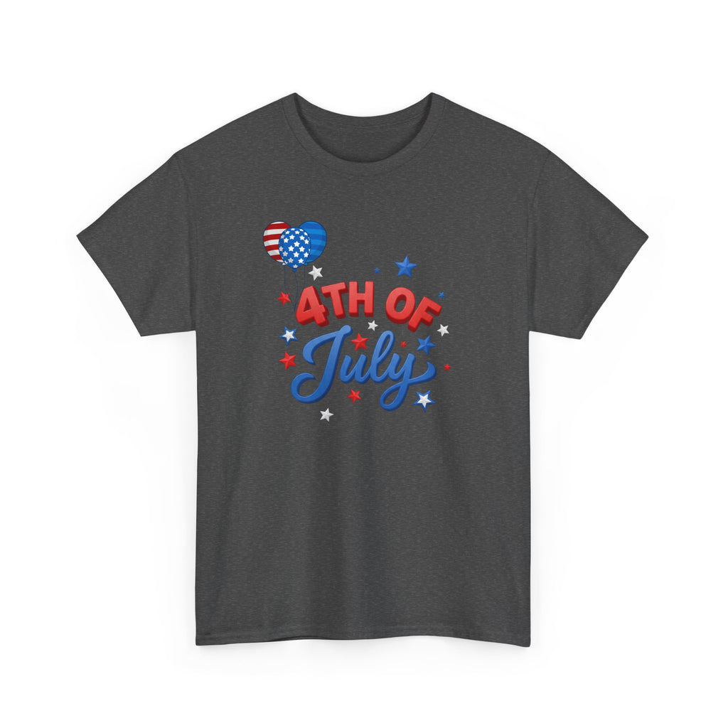 4th of July T-Shirt – Patriotic Stars & Heart Independence Day Tee