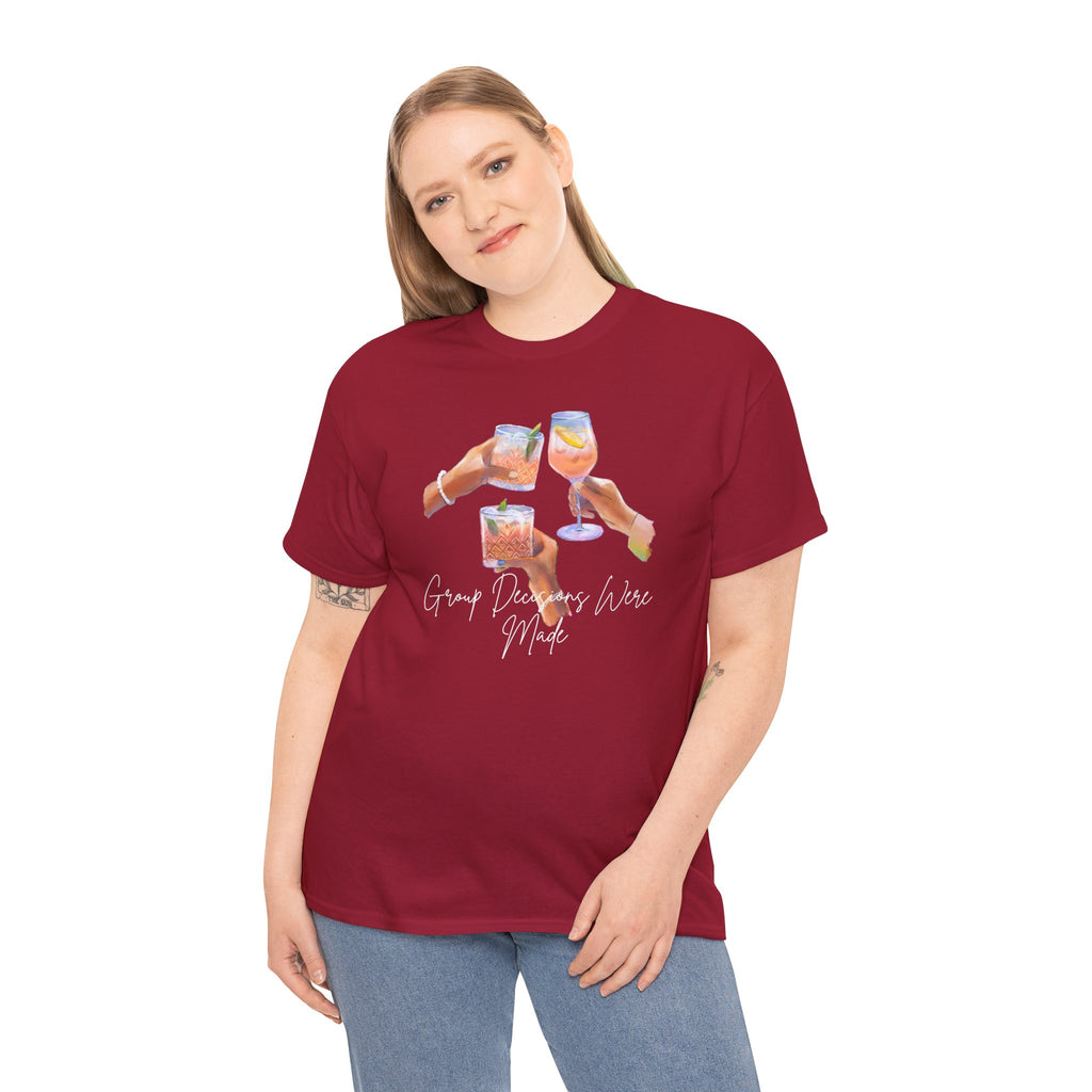 Cheers Wine T-Shirt — "Good Days Are Here" Toast Graphic Tee