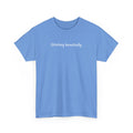 Glitching Beautifully Tee — Black Minimal Text Graphic T-Shirt