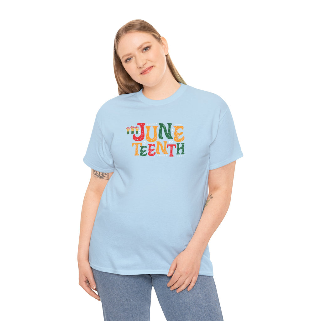 Juneteenth Graphic T-Shirt — Colorful Retro "Juneteenth" Tee (Jun 19 Celebration)